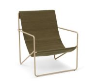 Bild von Ferm Living Desert Lounge Chair SH: 20 cm – Kaschmir/Oliv