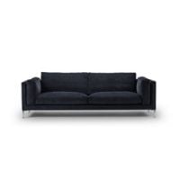 Bild von Juul 301 2,5 Pers. Sofa L: 240 cm – Tabacco16/Gebürsteter Edelstahl