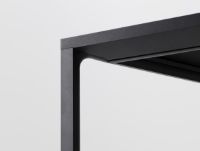 Bild von HAY New Order Tisch 100 x 200 cm – Anthrazit pulverbeschichtet/Dunkelgraues Linoleum