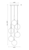 Bild von Sensory Light 6 Wide Pendant Ø: 47cm – Rock Grey/Optic Clear
