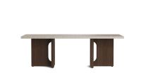 Bild von Audo Copenhagen Androgyne Loungetisch 120x45 cm - Dunkel gebeizte Eiche / Kunis Brescia Marmor