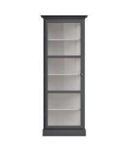 Bild von Lindebjerg Design Classic V1 Vitrine Linksangeschlagene Tür 70x210 cm - Anthrazit