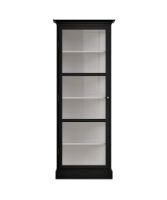 Bild von Lindebjerg Design Classic V1 Vitrine Linksangeschlagene Tür 70x210 cm - Schwarz