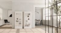 Bild von Lindebjerg Design Classic V3 Vitrine Linksangeschlagene Tür 80x170 cm - Weiß