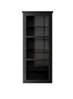 Bild von Lindebjerg Design Dark Oak N4 Vitrine mit Linksanschlagtür 70 x 170 cm – Schwarz gebeizte Eiche