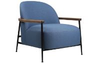 Bild von GUBI Sejour Lounge Chair Vollgepolstert W Armlehne SH: 35 cm – Walnuss / Glimmer 2501