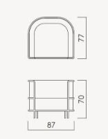 Bild von Kristina Dam Studio Modernist Sessel SH: 37 cm – Beige/Edelstahl