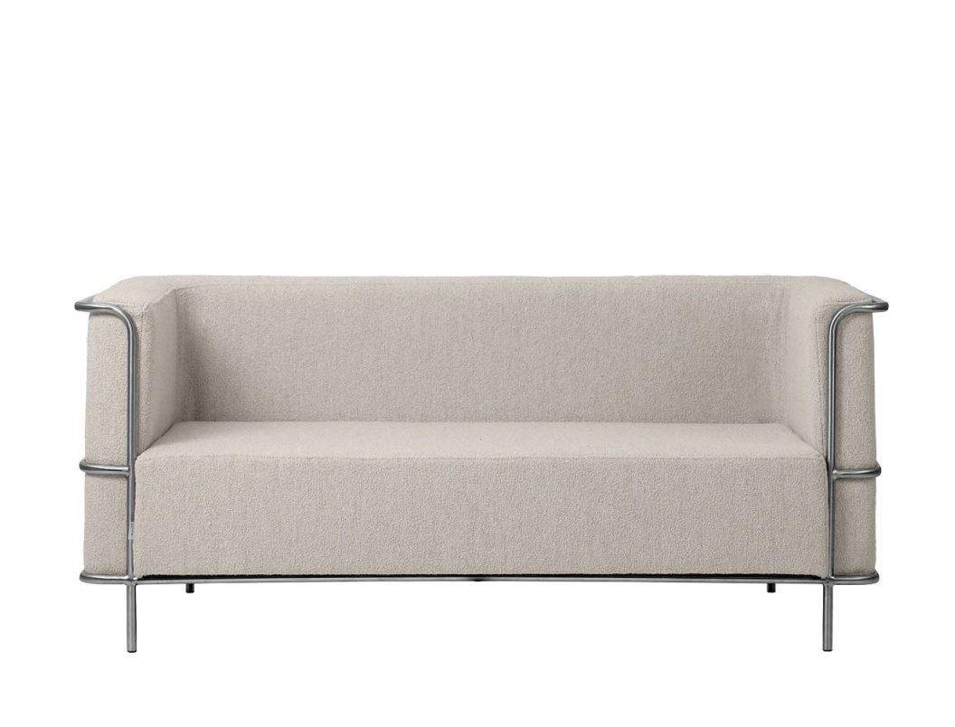 Bild von Kristina Dam Studio Modernist 2-Personen-Sofa L: 164 cm – Beige/Edelstahl