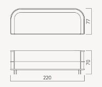 Bild von Kristina Dam Studio Modernist 3-Personen-Sofa L: 220 cm – Beige/Edelstahl