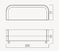 Bild von Kristina Dam Studio Modernist 3-Personen-Sofa L: 220 cm – Dunkelgrau/Edelstahl