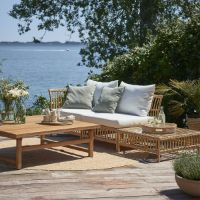 Bild von Sika-Design Maggie Eckmodulsofa SH: 40 cm – Natur/Weiß