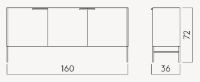 Bild von Kristina Dam Studio Grid Beistelltisch 160x36cm - Schwarz