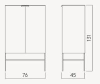 Bild von Kristina Dam Studio Gitterschrank 76x45x131cm - Beige