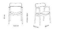 Bild von Bent Hansen Asger Stuhl M. Polsterung H: 80 cm – Eiche, geölt / 22-100/110 Gelb