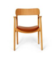 Bild von Bent Hansen Asger Chair M. Polsterung H: 80 cm – Eiche, geölt / Whiskey Ranchero-Leder