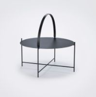 Bild von HOUE EDGE Tabletttisch Ø: 76 cm - Schwarz/Schwarz