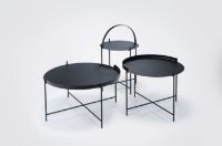 Bild von HOUE EDGE Tabletttisch Ø: 76 cm - Schwarz/Schwarz