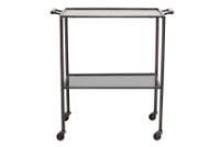 Bild von Nordal Tone Rollwagen mit 2 Ablagen 78 x 41 cm – Schwarzes Glas