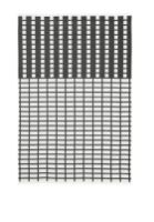 Bild von Kristina Dam Studio Zeitgenössischer Plaid-Überwurf, 130 x 180 cm – Schwarz/Gebrochenes Weiß