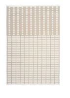 Bild von Kristina Dam Studio Zeitgenössischer Plaid-Überwurf, 130 x 180 cm – Beige/Gebrochenes Weiß