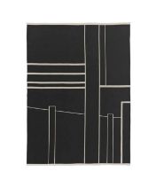 Bild von Kristina Dam Studio Architecture Throw Plaid 130 x 180 cm – Schwarz Melange/Gebrochenes Weiß