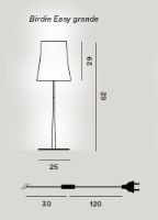 Bild von Foscarini Birdie Easy Tischleuchte Groß H: 62cm - Weiß