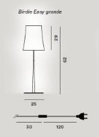 Bild von Foscarini Birdie Easy Tischleuchte Groß H: 62cm - Hellblau