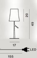 Bild von Foscarini Birdie Tischleuchte Small LED H: 49cm - Weiß