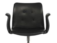 Bild von Bent Hansen Primum Sessel SH: 46 cm – Zenzo 2 207 Leder/Edelstahl mit Drehgestell – Set mit 6 Stühlen