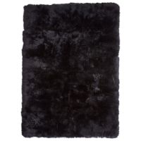 Bild von Natures Collection Design-Teppich, hochwertiges Schaffell, 200 x 300 cm – Schwarz