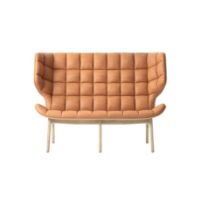 Bild von NORR11 Mammoth Sofa Leder SH: 35,5 cm – Natureiche/Dunes Cognac 21000