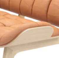 Bild von NORR11 Mammoth Sofa Leder SH: 35,5 cm – Natureiche/Dunes Cognac 21000