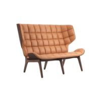 Bild von NORR11 Mammoth Sofa Leder SH: 35,5 cm - Mørkbejdset/Cognac