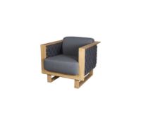 Bild von Cane-line Outdoor Angle Loungesessel inkl. Hynder SH: 45 cm – Teak/Grau