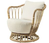 Bild von GUBI Grace Lounge Chair Vollgepolstert SH: 45 cm - Dedar Karakorum 001
