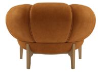 Bild von GUBI Croissant Lounge Chair SH: 46 cm - Eiche / Chamois Cuoio