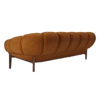 Bild von GUBI Croissant Sofa SH: 46 cm - Walnuss / Sämischleder