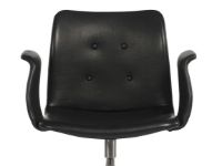 Bild von Bent Hansen Primum Sessel SH: 46 cm – Zenzo 2 207 Leder/Edelstahl mit Drehgestell – Set mit 4 Stühlen