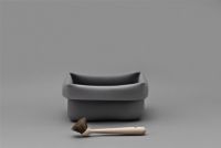 Bild von Normann Copenhagen Wash-Up Spülschüssel und Bürste 14x28 cm - Grau/Buche