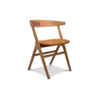 Bild von Sibast Furniture No 9 Esszimmerstuhl SH: 45 – Eiche naturgeölt / Dunes-Leder Cognac