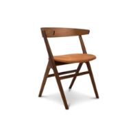 Bild von Sibast Furniture No 9 Esszimmerstuhl SH: 45 – Räuchereiche / Dunes-Leder Cognac