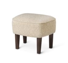 Bild von Audo Copenhagen Ingeborg Signature Fußhocker H: 38 cm – Sacho Zero Boucle 001/Räuchereiche