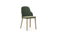 Bild von Normann Copenhagen Allez Stuhl Eiche Indoor SH: 45,5 cm – Park Green / Sitzfläche aus geformtem Korbgeflecht