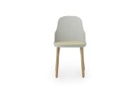 Bild von Normann Copenhagen Allez Stuhl Eiche Indoor SH: 45,5 cm – Warmgrau / Sitzfläche aus geformtem Korbgeflecht