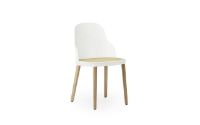 Bild von Normann Copenhagen Allez Stuhl Eiche Indoor SH: 45,5 cm – Weiß / Sitz aus geformtem Korbgeflecht