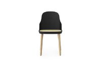 Bild von Normann Copenhagen Allez Stuhl Eiche Indoor SH: 45,5 cm – Schwarz / Sitz aus geformtem Korbgeflecht