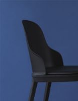 Bild von Normann Copenhagen Allez Stuhlpolsterung PP Indoor SH: 45,5 cm – Schwarz / Ultra-Leder