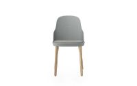 Bild von Normann Copenhagen Allez Stuhl Polsterung Eiche Indoor SH: 45,5 cm – Grau / Main Line Flax