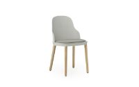 Bild von Normann Copenhagen Allez Stuhl Polsterung Eiche Indoor SH: 45,5 cm – Warmgrau / Canvas