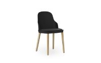 Bild von Normann Copenhagen Allez Stuhl Polsterung Eiche Indoor SH: 45,5 cm – Schwarz / Ultra-Leder